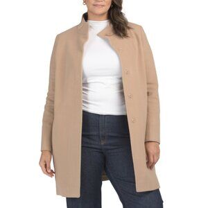 ICONS BY CINZIA ROCCA Italy Virgin Wool And Cashmere Blend Coat